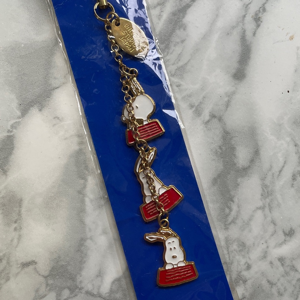 USJ Universal Studios Japan Snoopy Strap Keychain - vintage